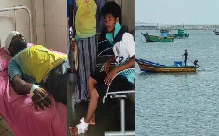 கடலுக்குள் கைகலப்பு... காயத்துடன் கரை திரும்பிய மீனவர்கள்...